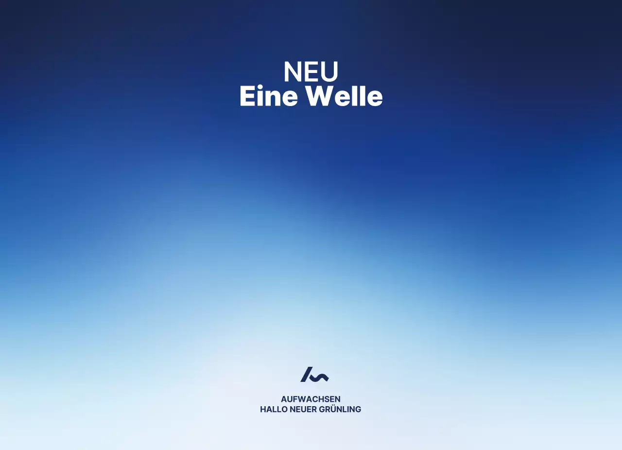 Werbung für ein Firmenseminar mit einem dunkelblauen Farbverlauf