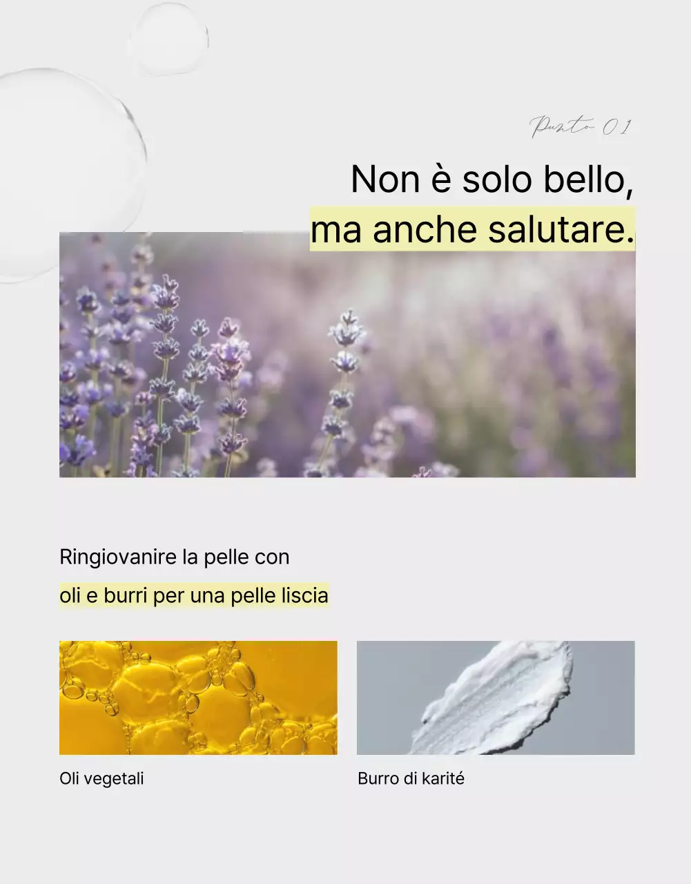 Pagina di vendita di bombe da bagno dall'aspetto naturale con palme verdi