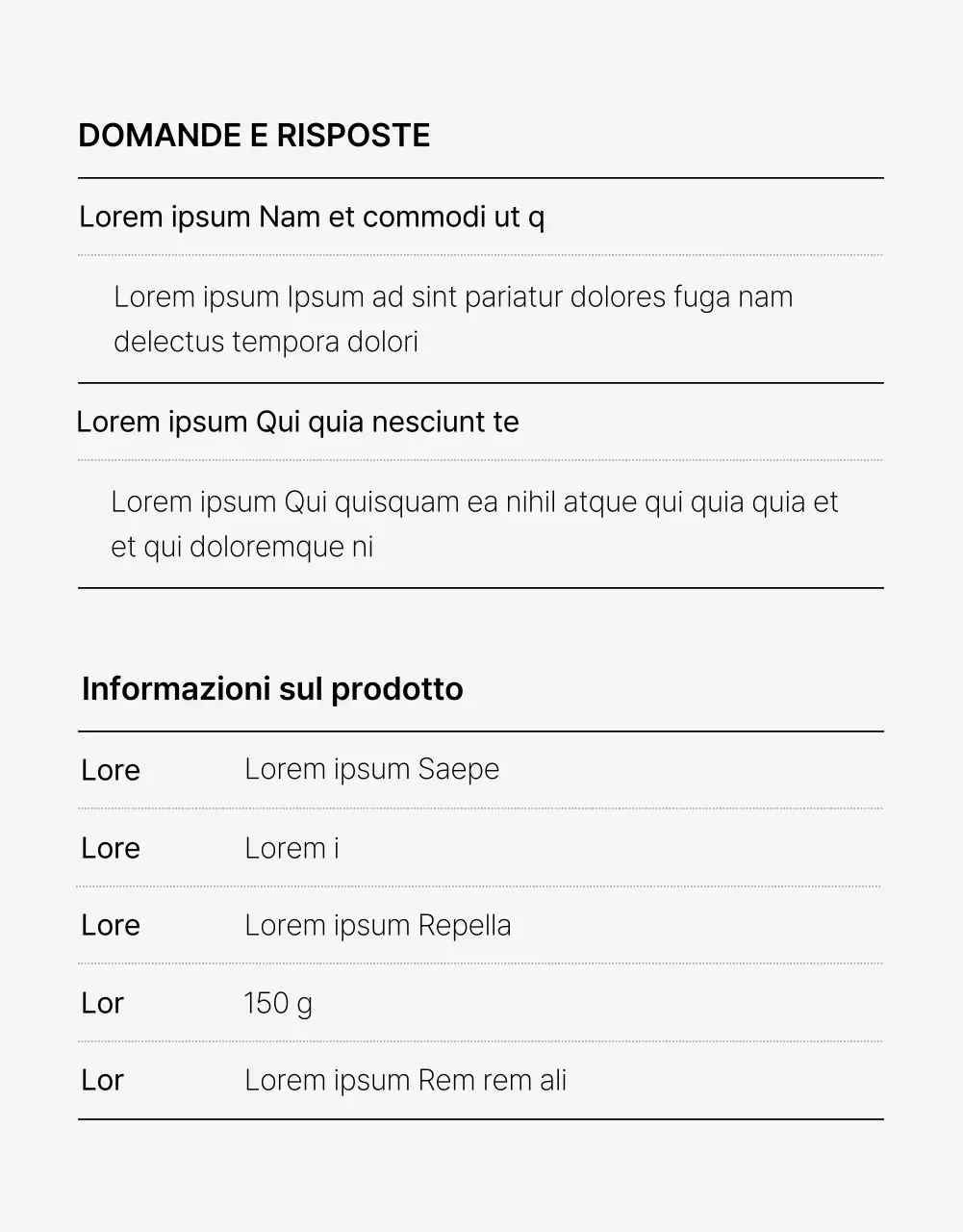 Pagina di vendita di bombe da bagno dall'aspetto naturale con palme verdi