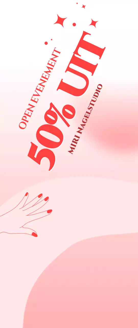 Promoot je nagelsalon met een schattige roze achtergrond