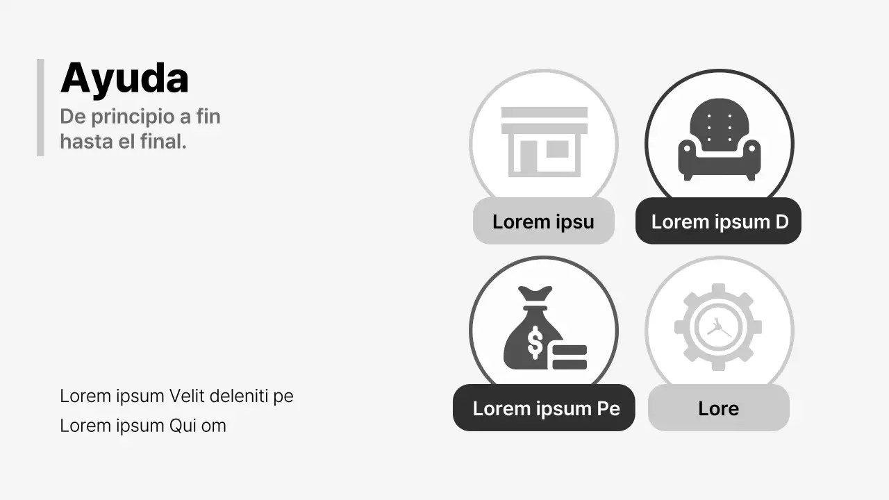 Una propuesta de negocio moderna en blanco y negro
