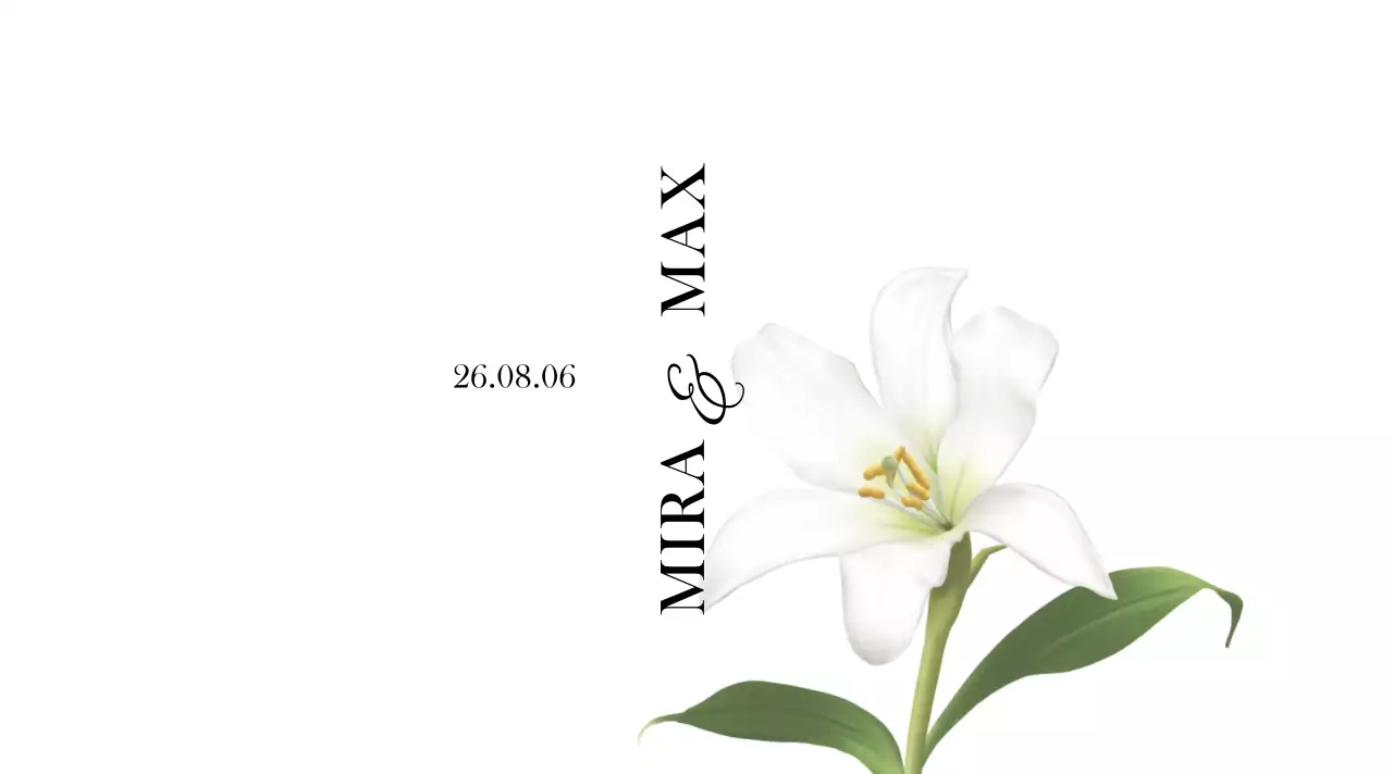 Einfaches und luxuriöses Hochzeitswasser in Weiß und Schwarz