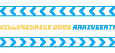 Verschillende dierfiguren verkleed als koeriers met een blauw en wit rasterpatroon