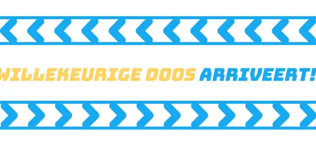 Verschillende dierfiguren verkleed als koeriers met een blauw en wit rasterpatroon