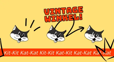 Een jong en schattig vintagewinkeltje in rood en geel