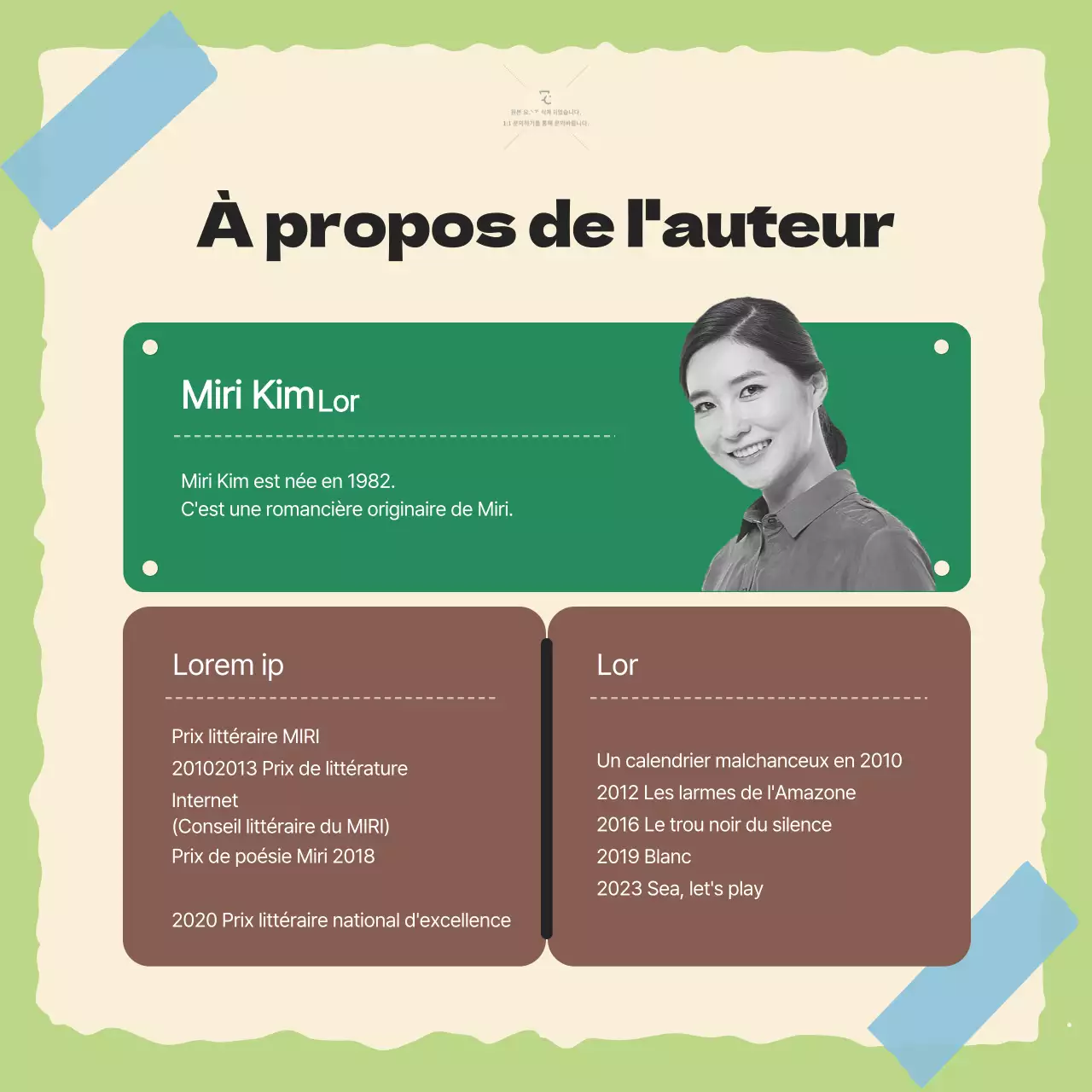 Conférence de presse à l'occasion du lancement d'un livre conceptuel illustré en beige-vert