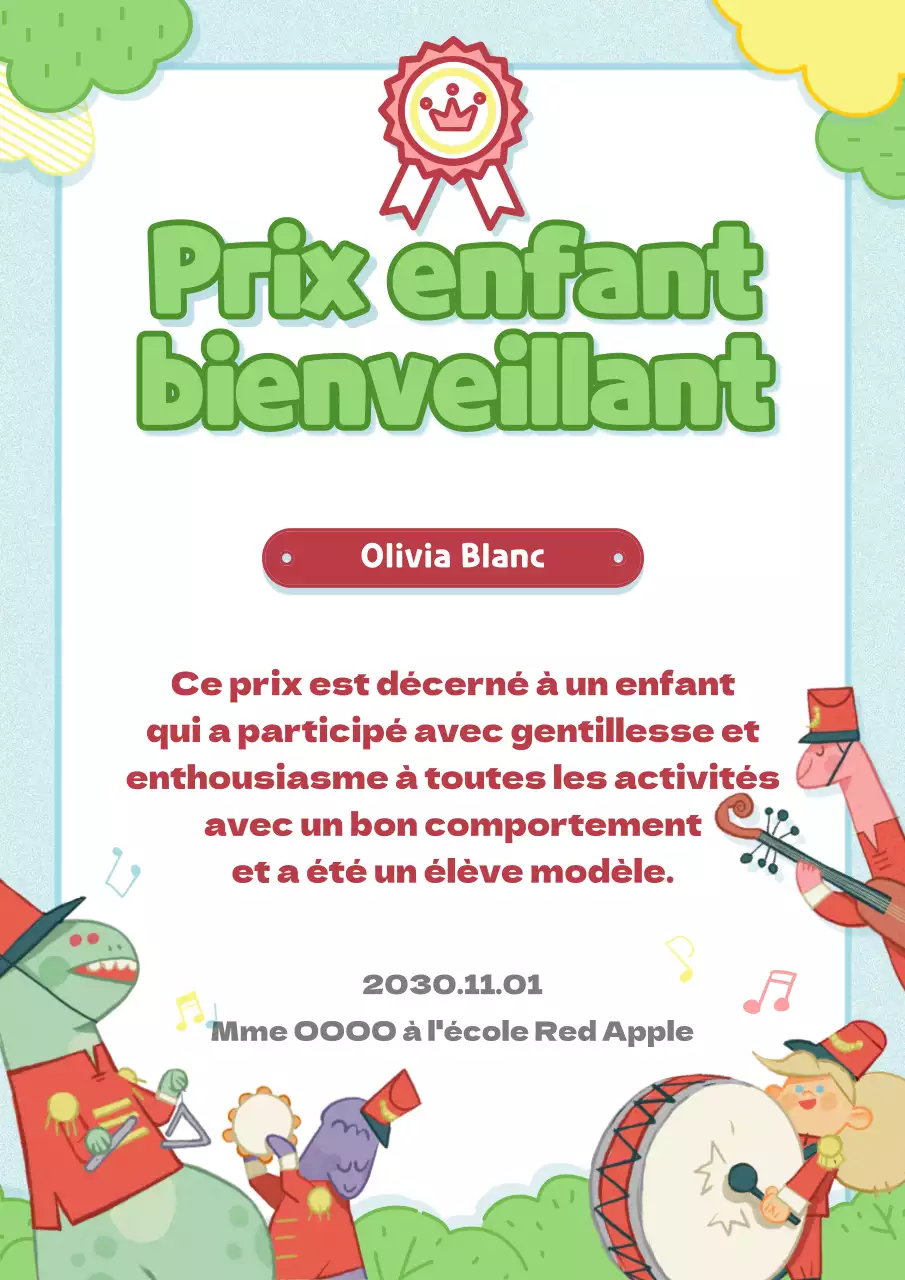 Joli thème de liste d'enfants en bleu clair et rose pastel