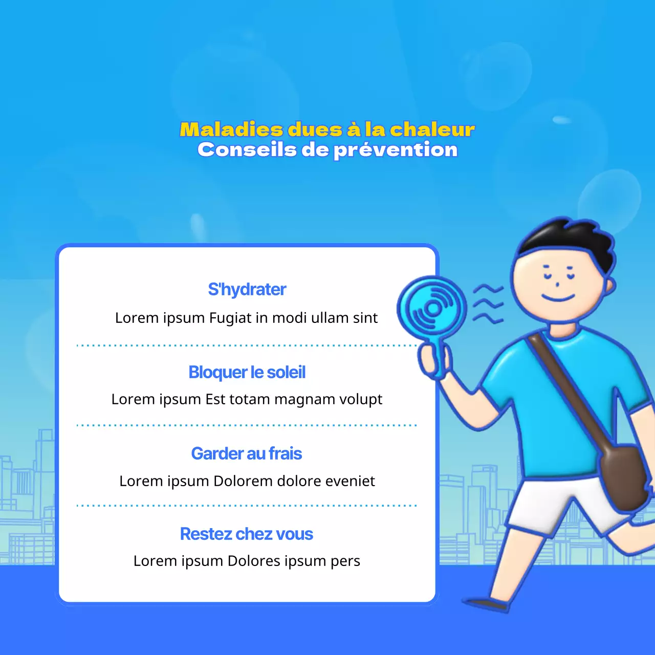 L'orange et le bleu des canicules estivales Comment faire face à la chaleur Les conseils de santé préventive expliqués