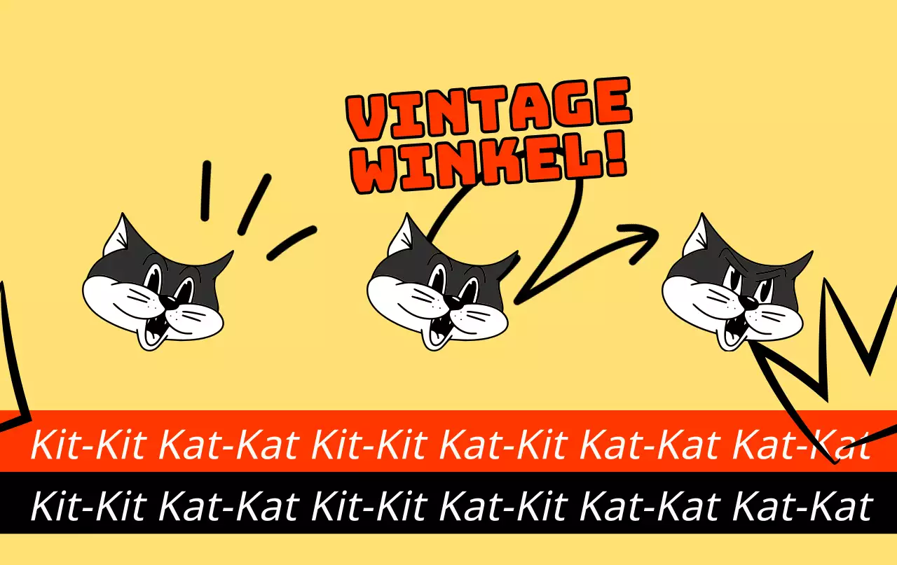 Een jong en schattig vintagewinkeltje in rood en geel