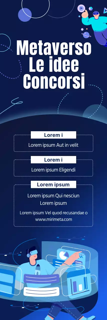 Annuncio di un concorso per un concetto di metaverso bluetone