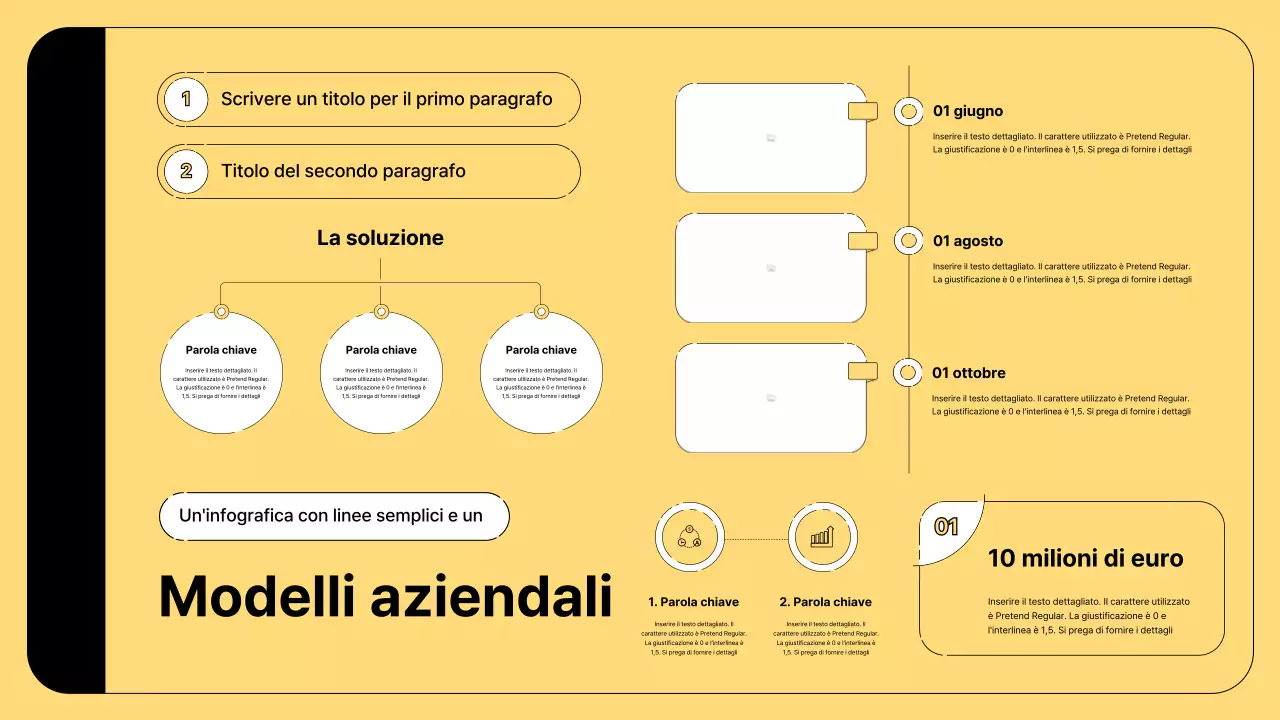 Illustrazione aziendale con linee semplici e colore giallo