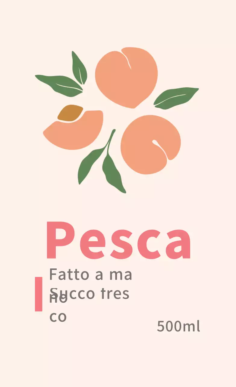 Simpatiche etichette alimentari con illustrazioni rosa