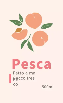 Simpatiche etichette alimentari con illustrazioni rosa