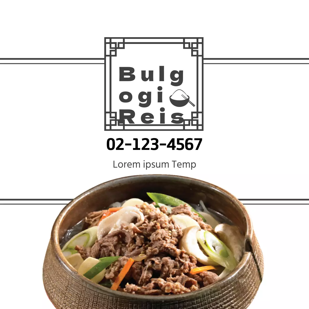 Bulgogi-Mahlzeit