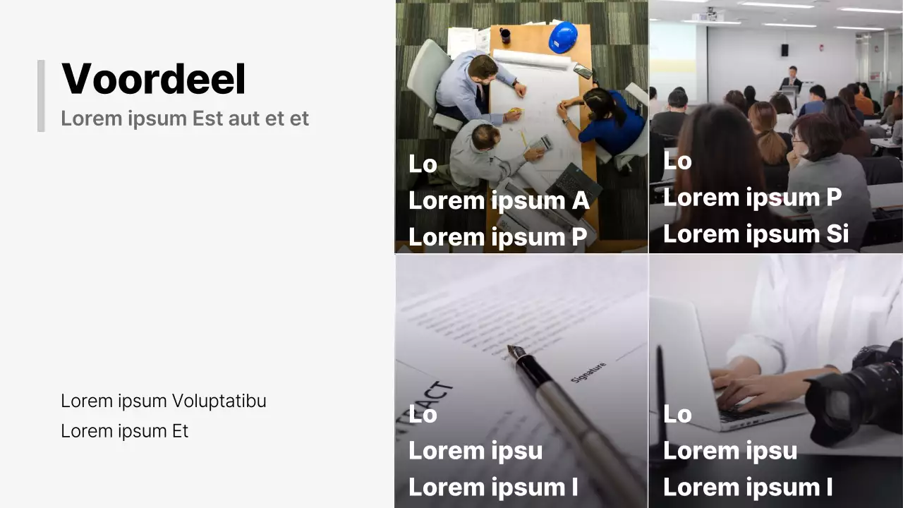 Een modern zakelijk voorstel in zwart-wit