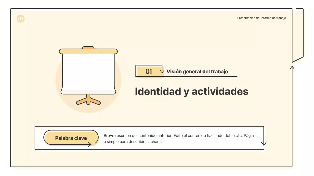 Formas puntiagudas con flechas en amarillo claro Kit de presentación empresarial