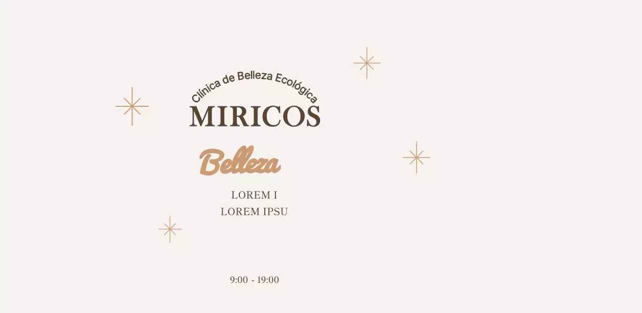 Lujosa y luminosa clínica estética en beige y dorado