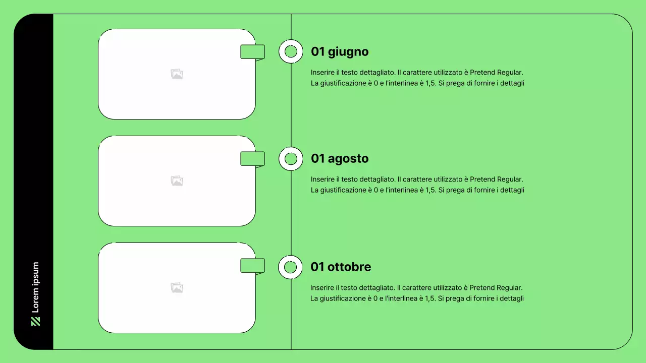 Illustrazione aziendale con linee semplici in verde