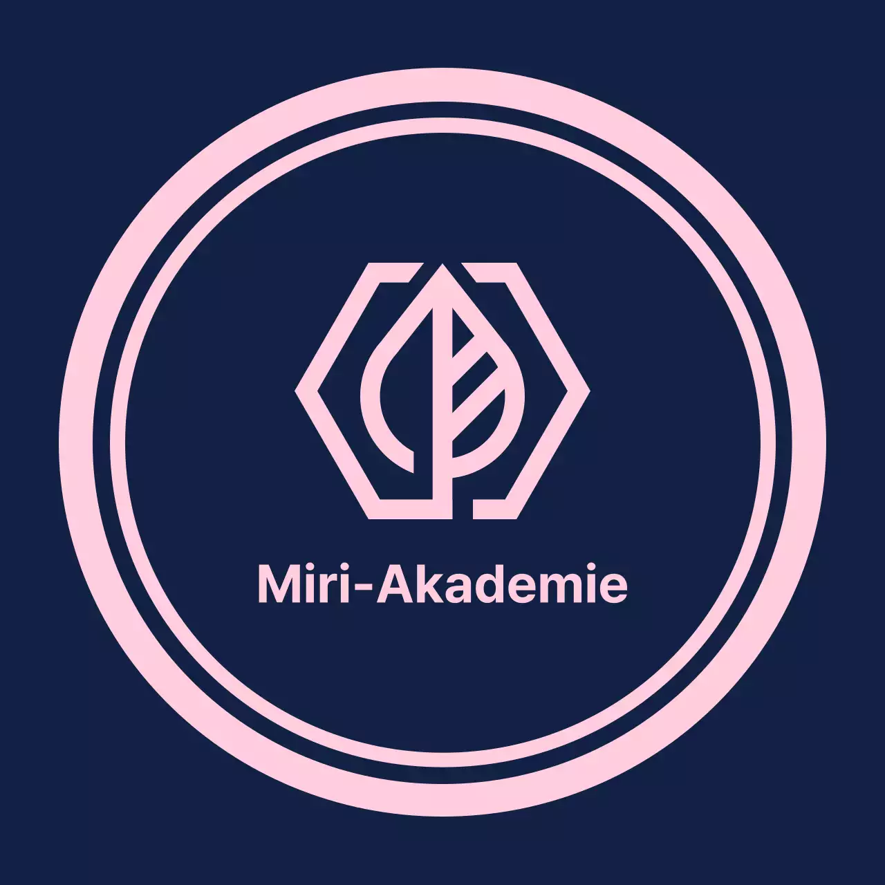 Gakuen Academy Valkyrie auf marineblauem Hintergrund mit rosa Randlinie