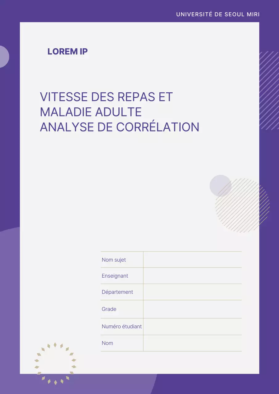 Couverture de rapport simple en violet