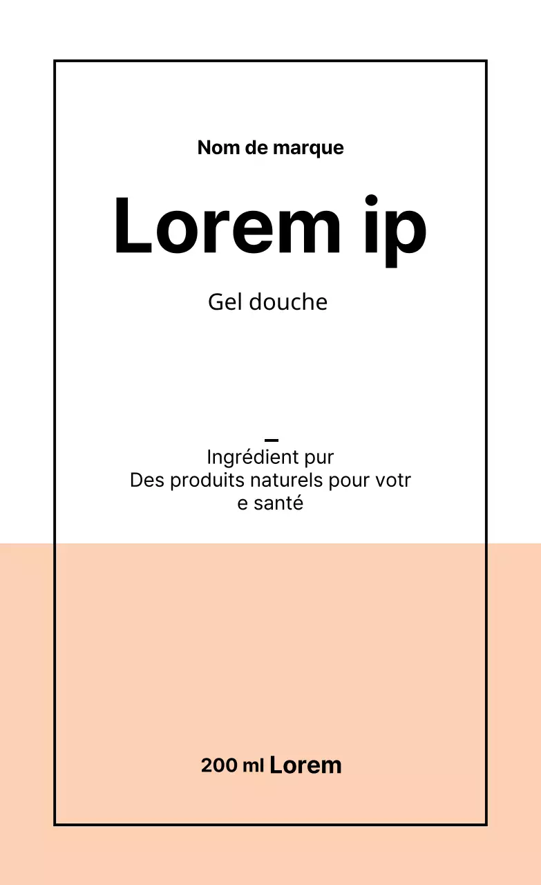 Étiquette d'un produit de beauté simple, ligne rose