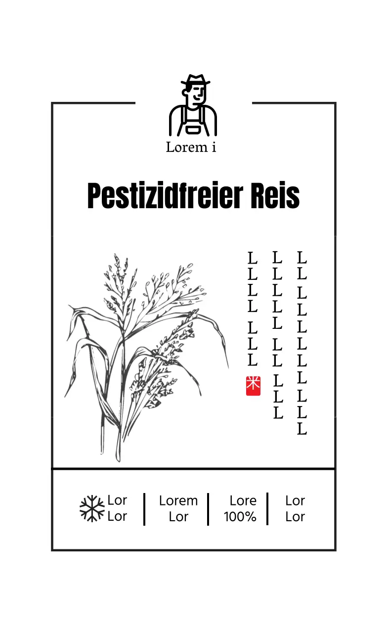 Weißes traditionelles einfaches Produktetikett