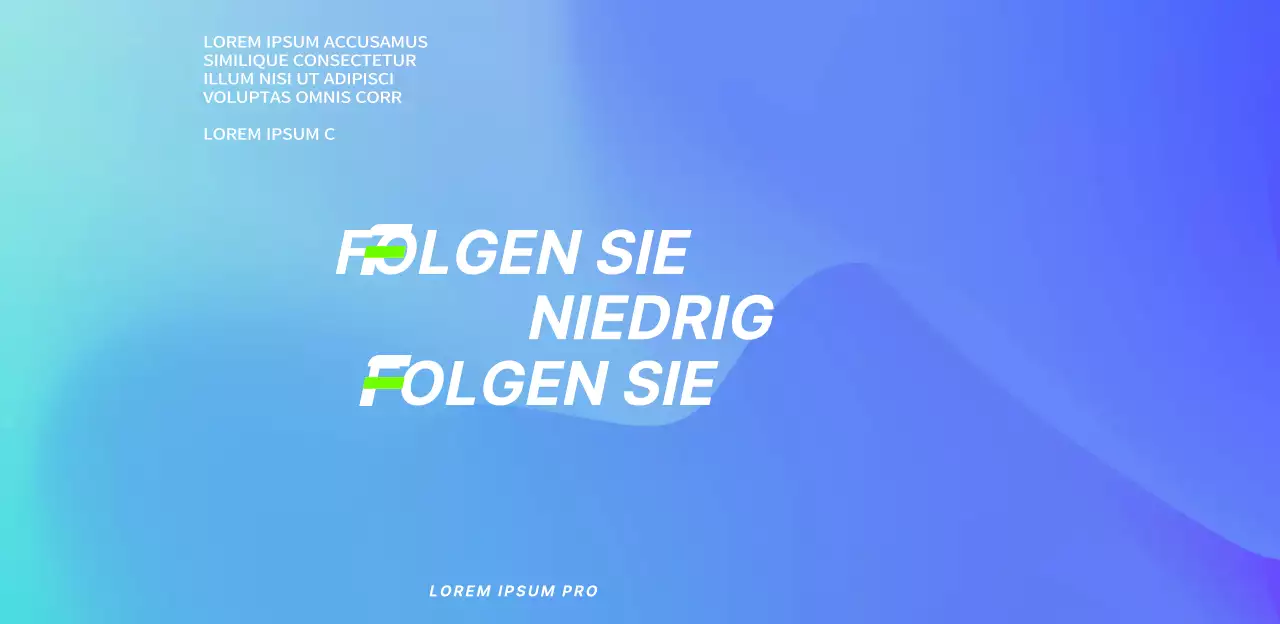 Starkes, ansprechendes Design mit hellblauen und blauen Farbverläufen