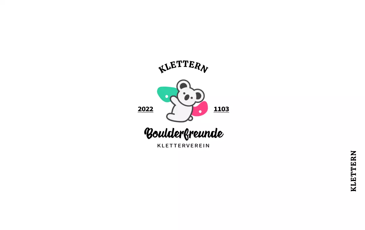 Ein einfacher und niedlicher Kletterclub mit bunten Farben und Koalas