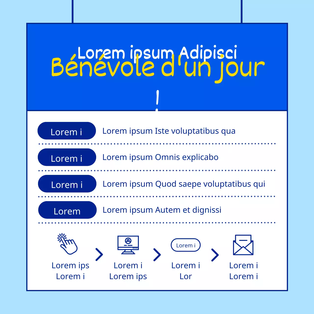 L'horaire des abris en cas de vague de chaleur estivale est illustré par des personnages simples et mignons en bleu clair et en bleu.