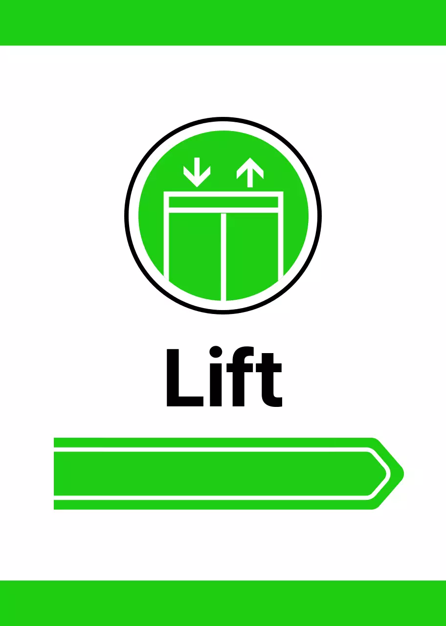 Voor locatiebegeleiding met eenvoudige gele en groene pictogrammen