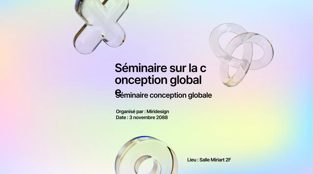 Séminaire d'affaires avec dégradé graphique violet et noir