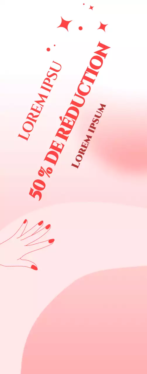 Faites la promotion de votre salon de manucure avec un joli fond rose