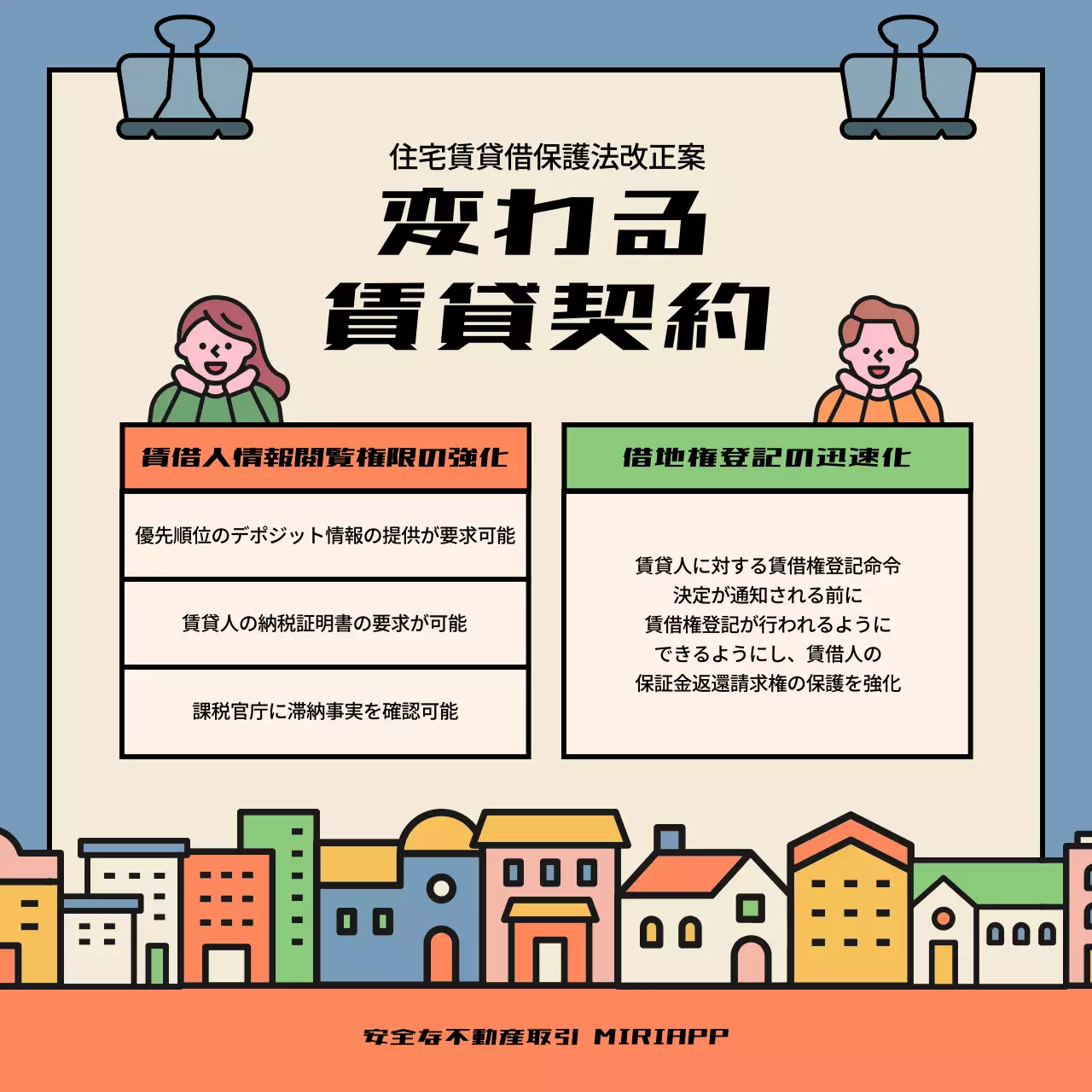 カラフル シンプル 住宅賃貸契約 ポスター SNS投稿 正方形