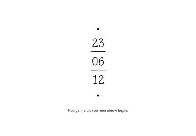 Gedateerde uitnodiging envelop met vintage tekst