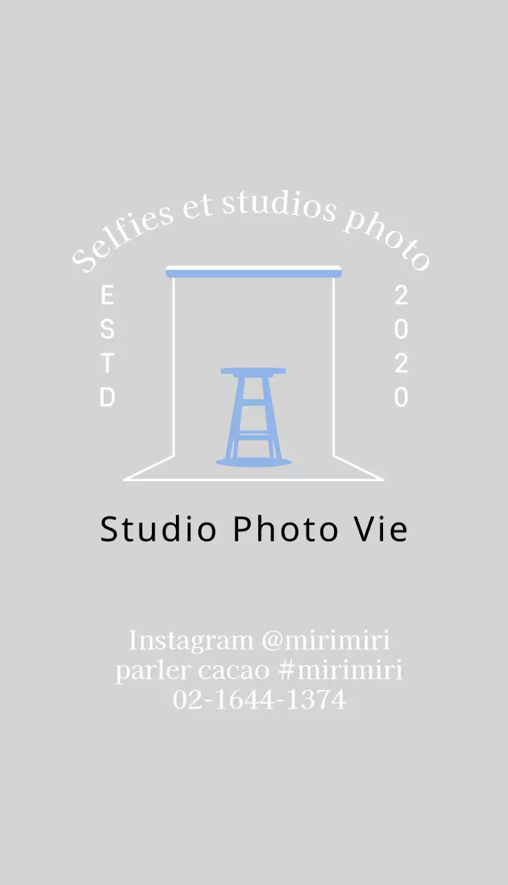 Des lignes bleues et épurées pour promouvoir une séance d'illustration en studio