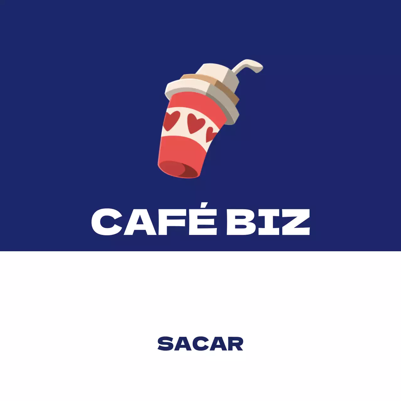 Azul marino simple café ilustración