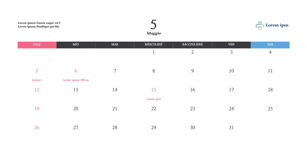 Calendario con immagini di chiese edificanti