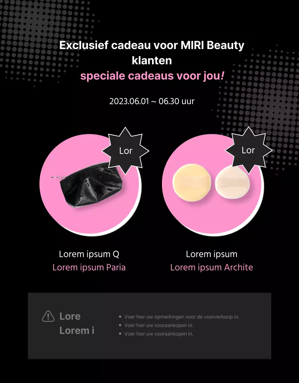 Promoot kitscherige penselen op een roze achtergrond