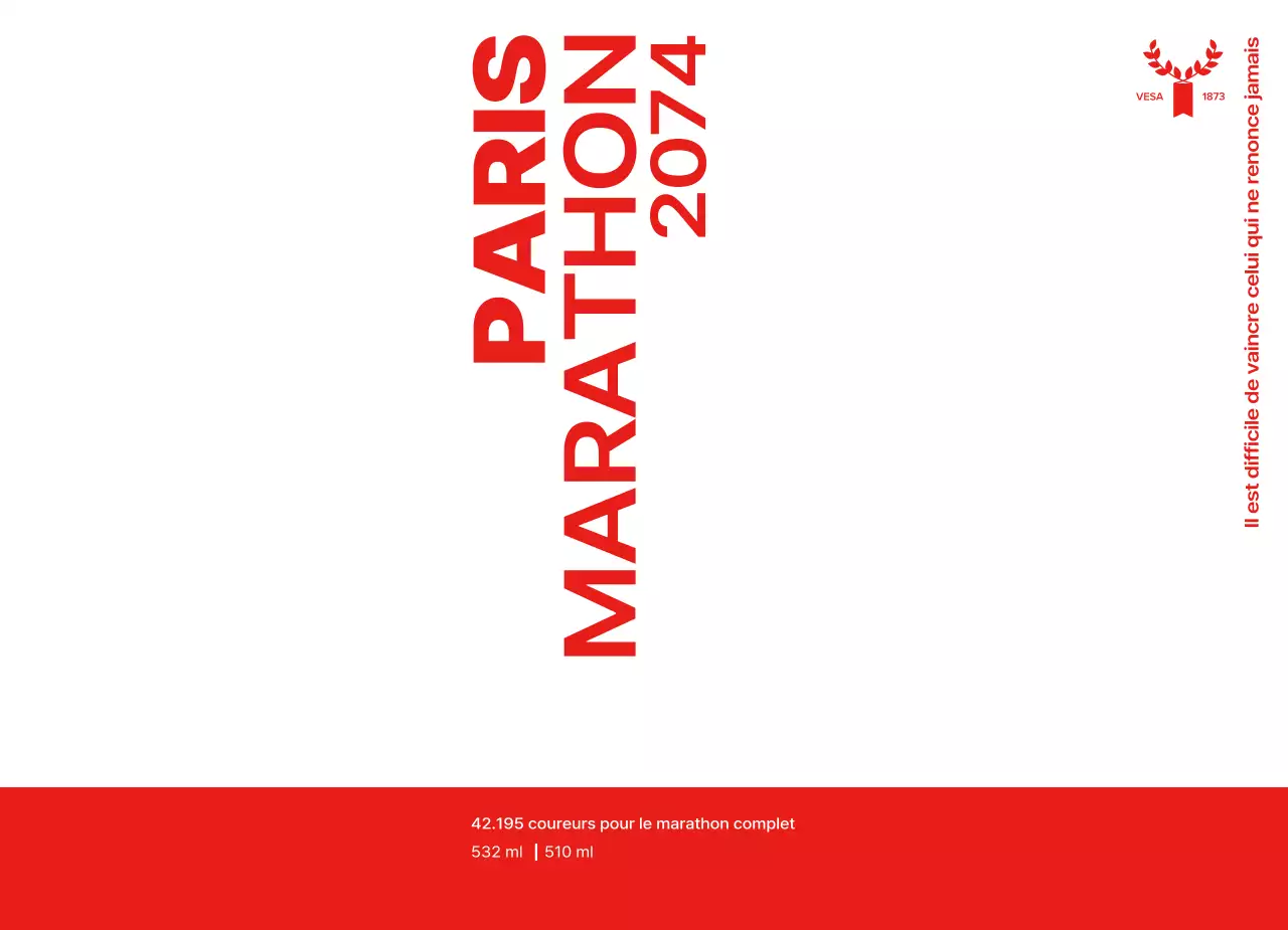 Concevoir un marathon avec une palette de couleurs rouges