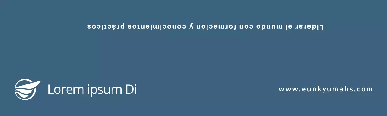 Un concepto sencillo con texto en azul oscuro para promocionar un instituto de arte.