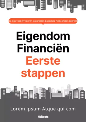 Een eenvoudige grijze en oranje boekomslag voor onroerend goed