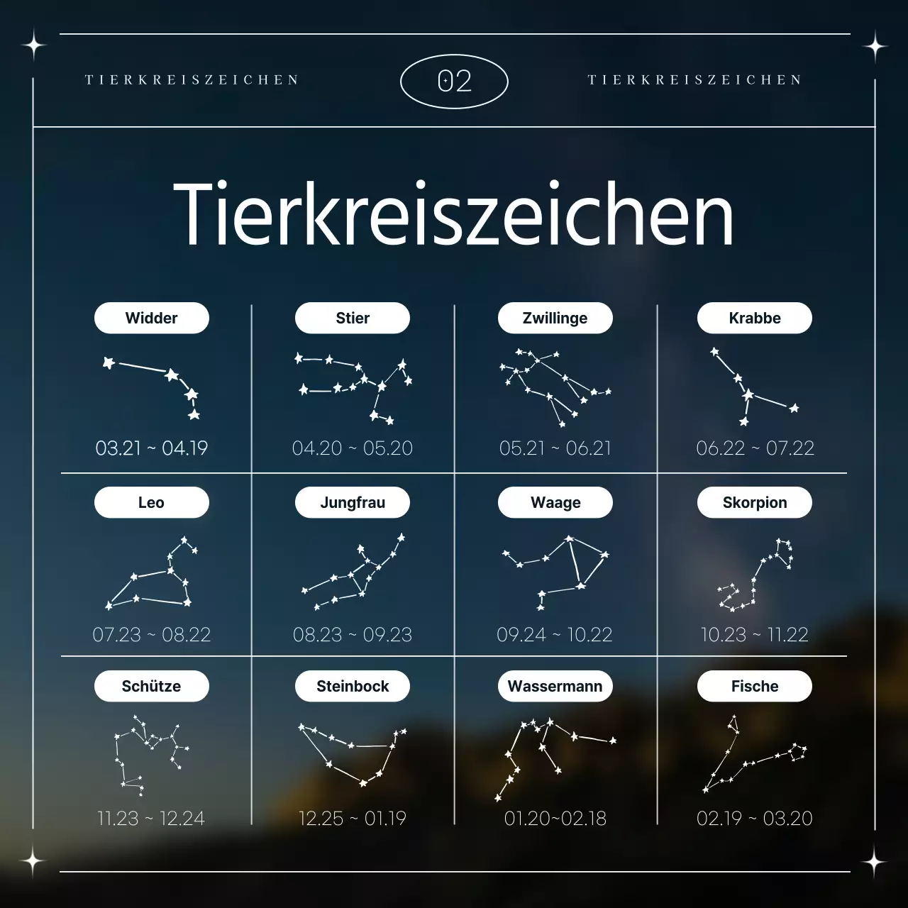Eine einfache Konstellation mit maritimen Linien und Formen