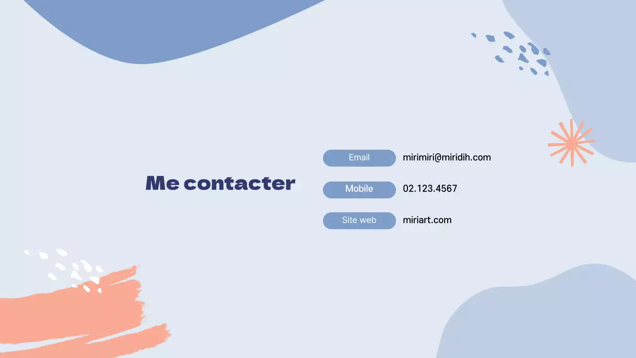 Portfolio de l'instructeur en psychothérapie par l'art en bleu et bleu clair