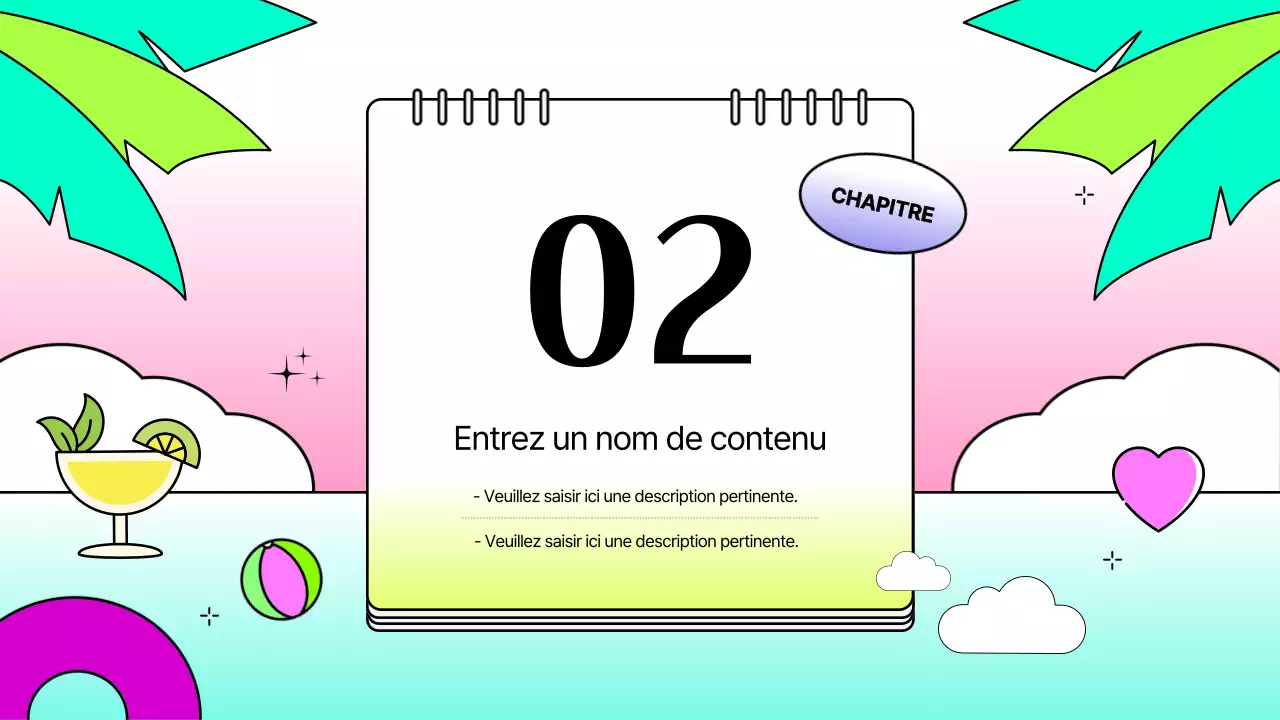 Rapport stratégique kitsch avec un concept de journal de vacances