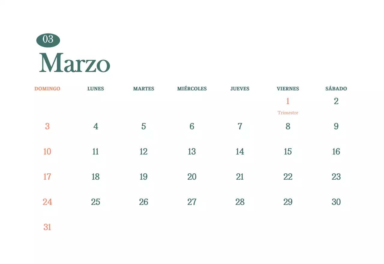 Calendario de cafés con recomendaciones de bebidas del mes