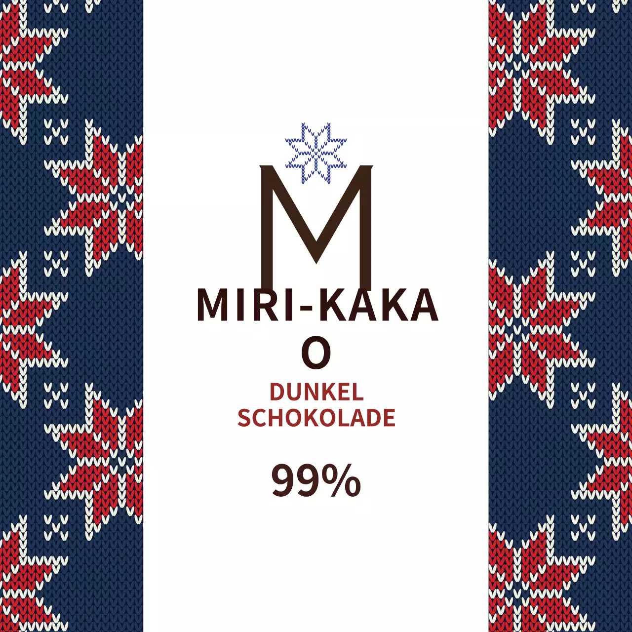 Marineblaues Schneeflockenmuster-Diffusor-Etikett