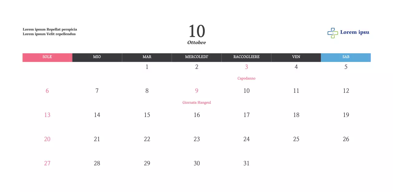 Calendario con immagini di chiese edificanti