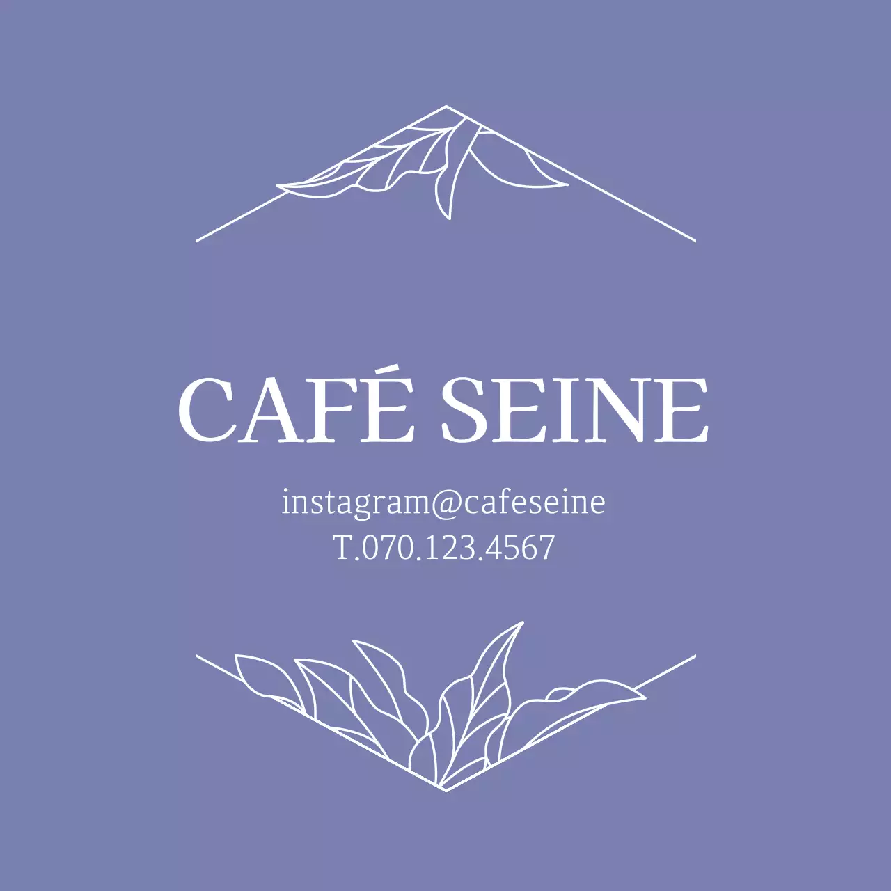 Mauve Simple Illustrated Cafe