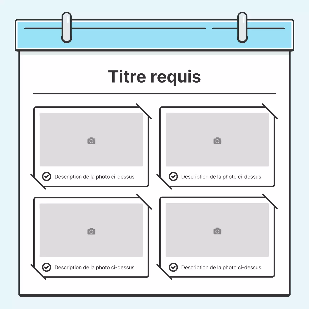 Concept de note bleu clair Carte soignée avec de jolies illustrationsNews