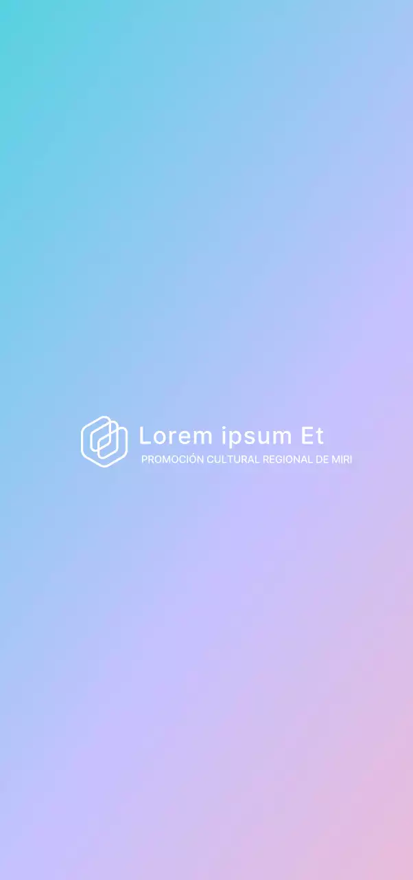 Promocione un festival institucional con un fondo degradado de azul y morado